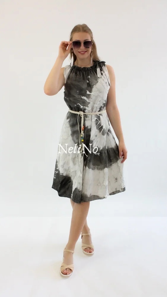 Šaty Tie-Dye Kinga Popelavá Uni