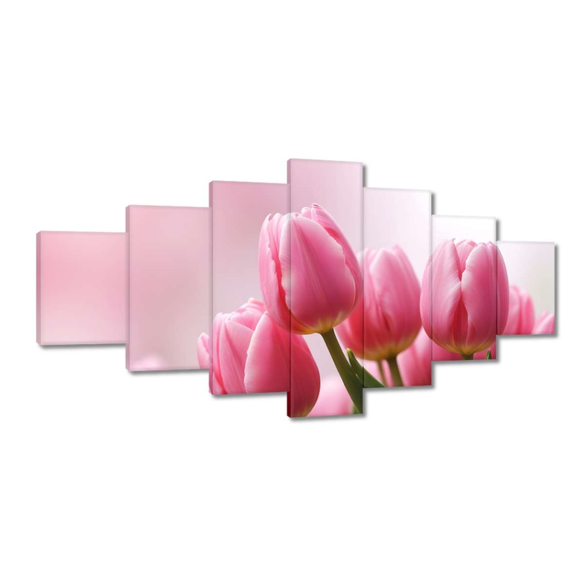 Obrazy 210x100 Růžové tulipány