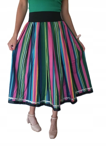 SPÓDNICA ŁOWICKA PASIAK ROZM 3XL