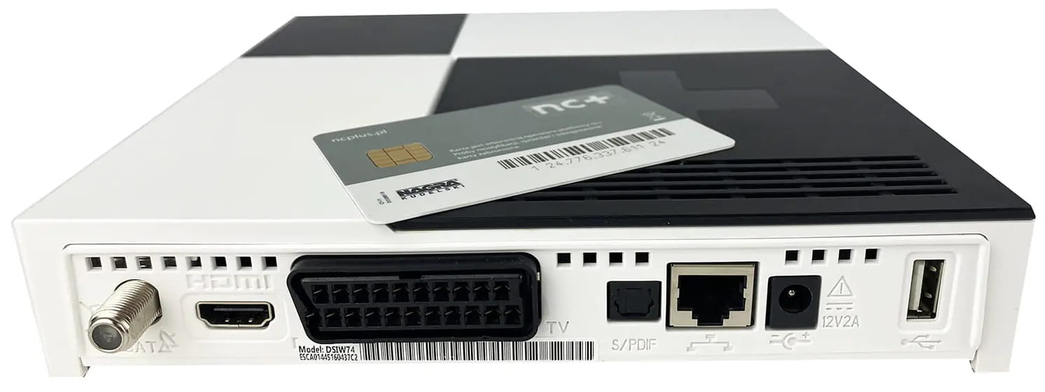 Dekoder satelitarny TNK NC+ Sagemcom DSIW74||Bez umowy||1 MSC Gratis||WiFi Model DSIW74
