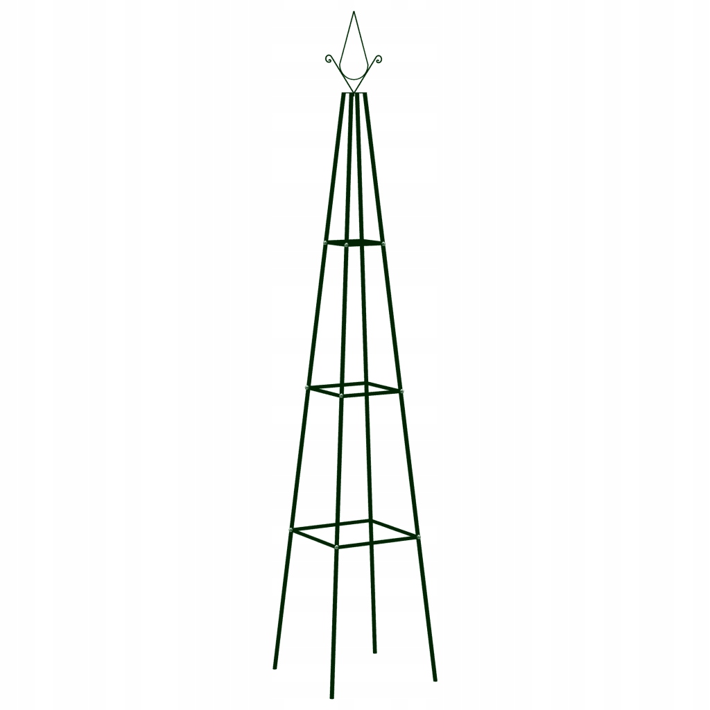 3-úrovňový stojan na popínavé rostliny, tmavě zelený, 35 x 35 x 195 cm