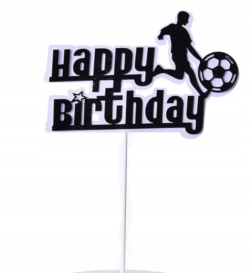 

Topper Na Tort Happy Birthday Piłka Nożna