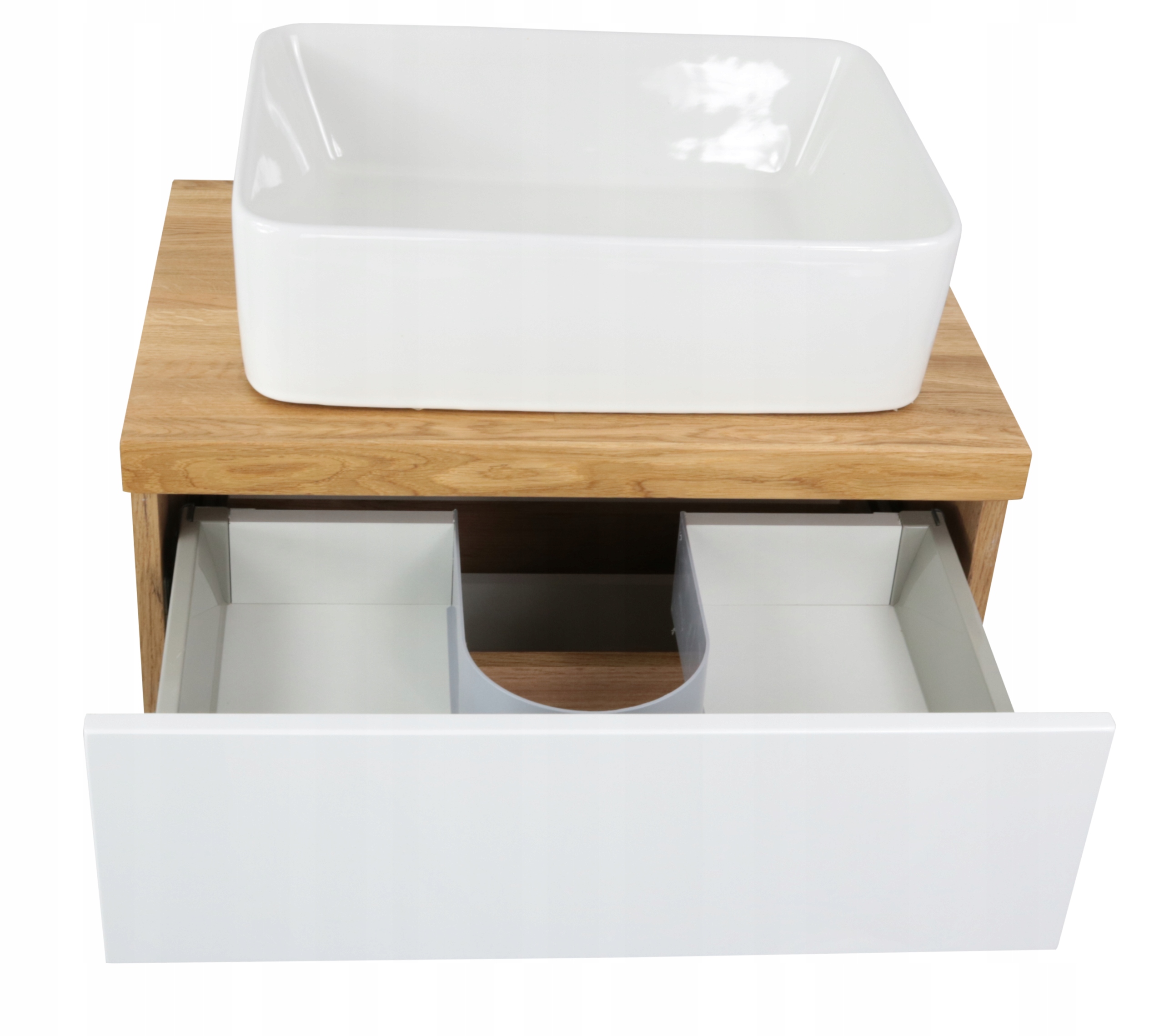 SZAFKA POD UMYWALKĘ 60 CM | LAKIER| BLAT LITY DĄB Marka Meblico