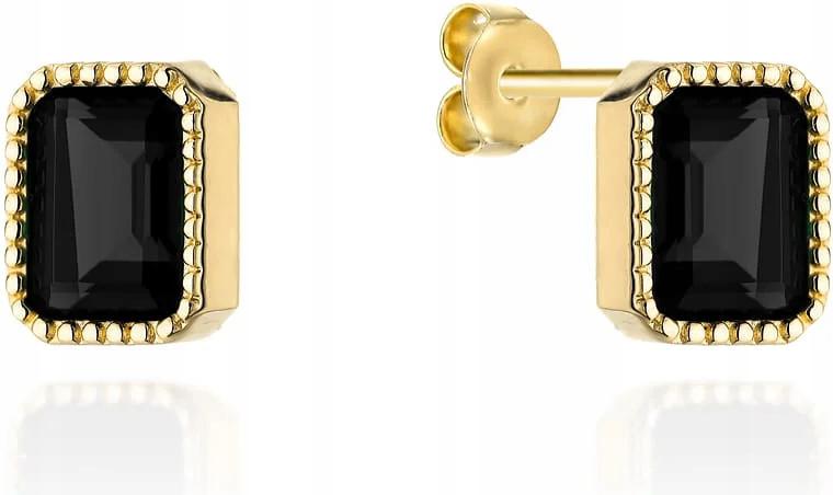 Náušnice z kolekce „colorful Stone“ – módní vzor onyxu pro ni 14k