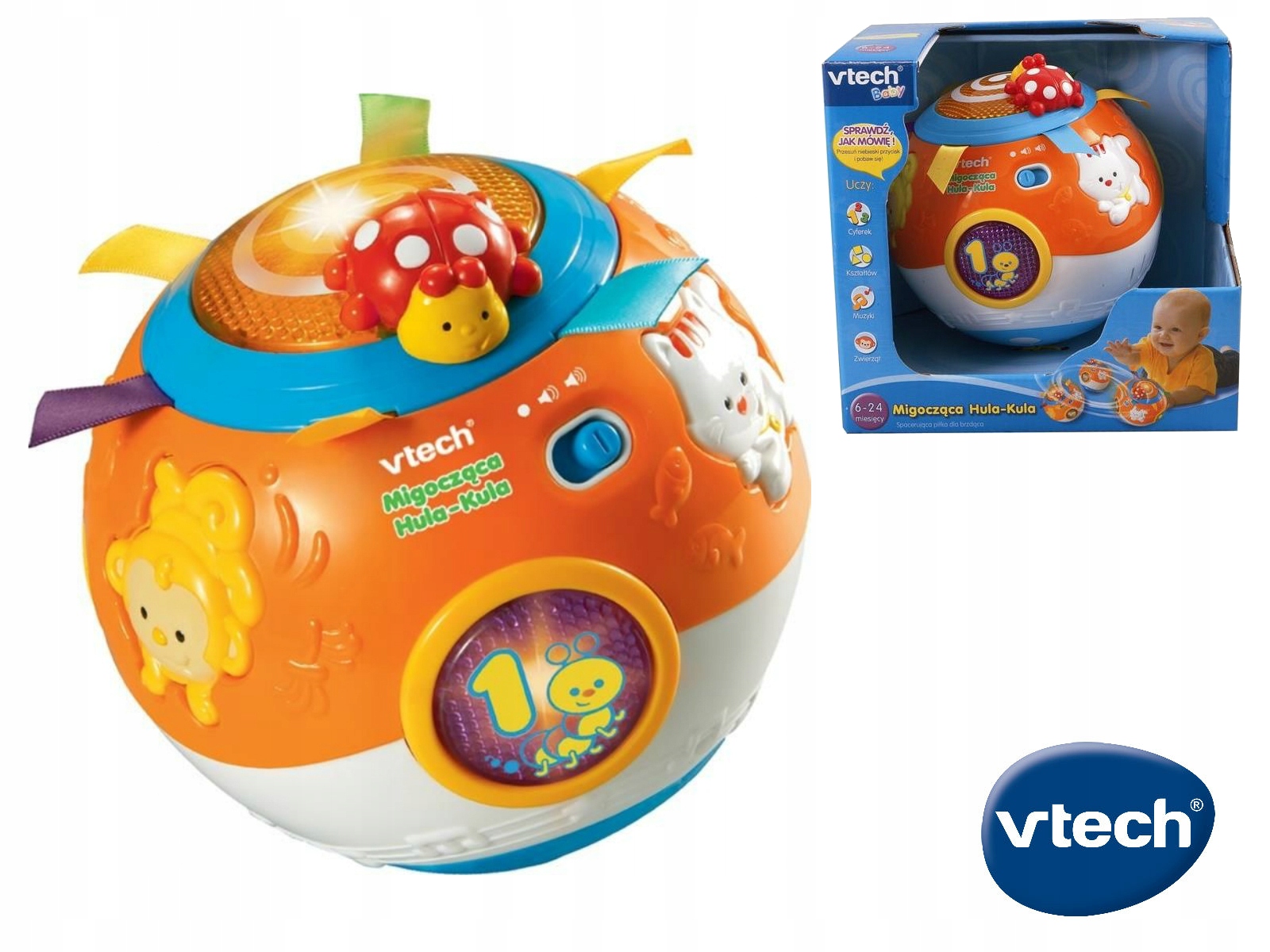 VTech Interaktywna Migocząca Hula-Kula 60103 Materiał plastik
