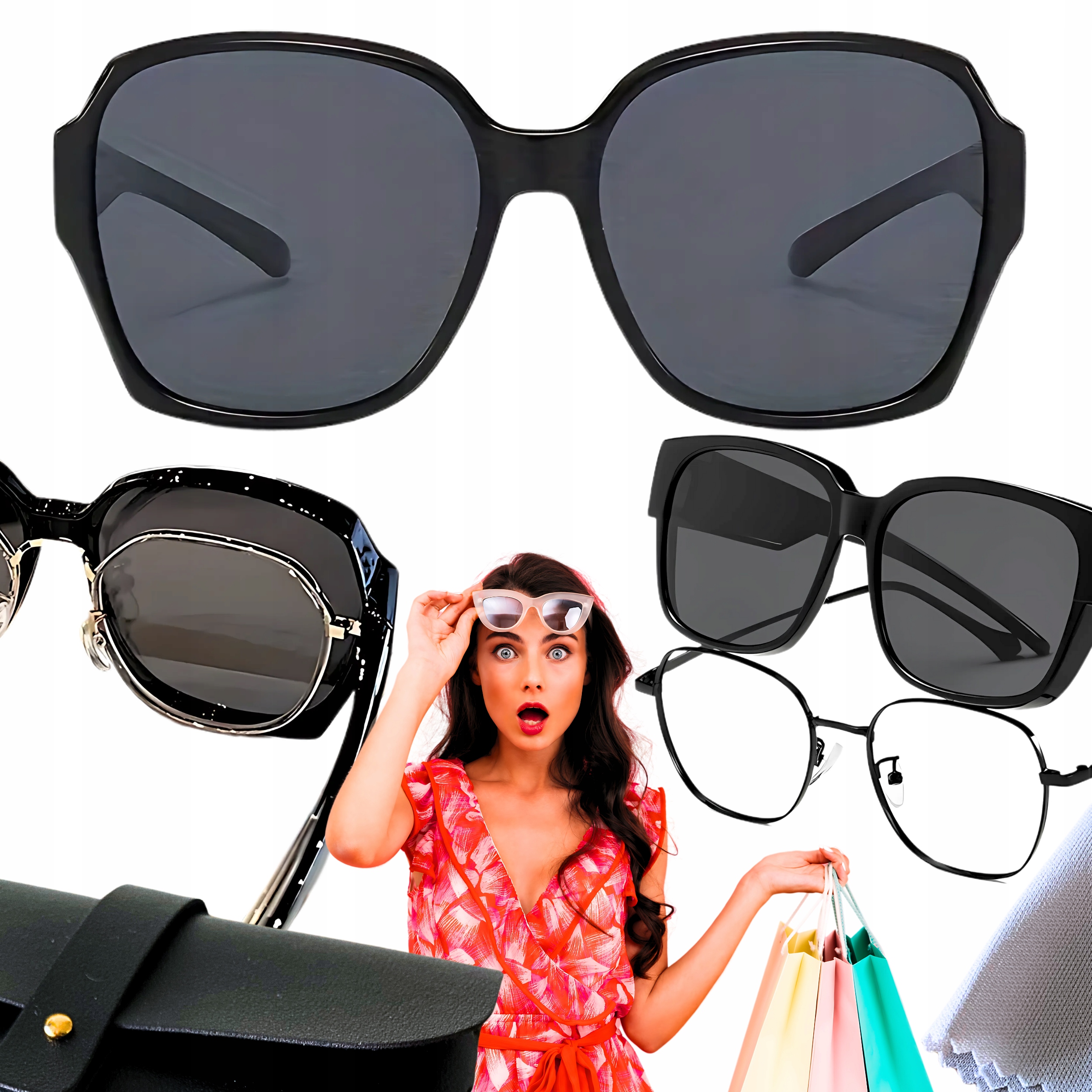 Nakładki Przeciwsłoneczne Polaryzacja Na Okulary Korekcyjne Damskie UV400