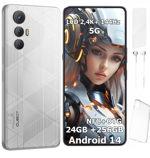 Smartfón Cubot Max 5 24/256GB Nfc Dual Sim 5G 4G 6,95" Otg Puzdro