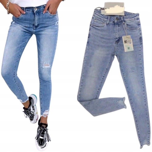 

Jeansy M.Sara przetarcia skinny