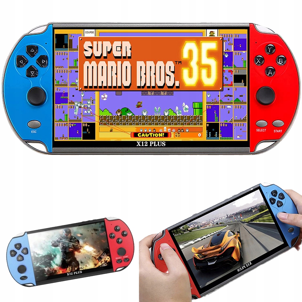 7 Cal Konsola Do Gier X12 Plus Przenośna 16GB 2700 Wbudowanych Gier