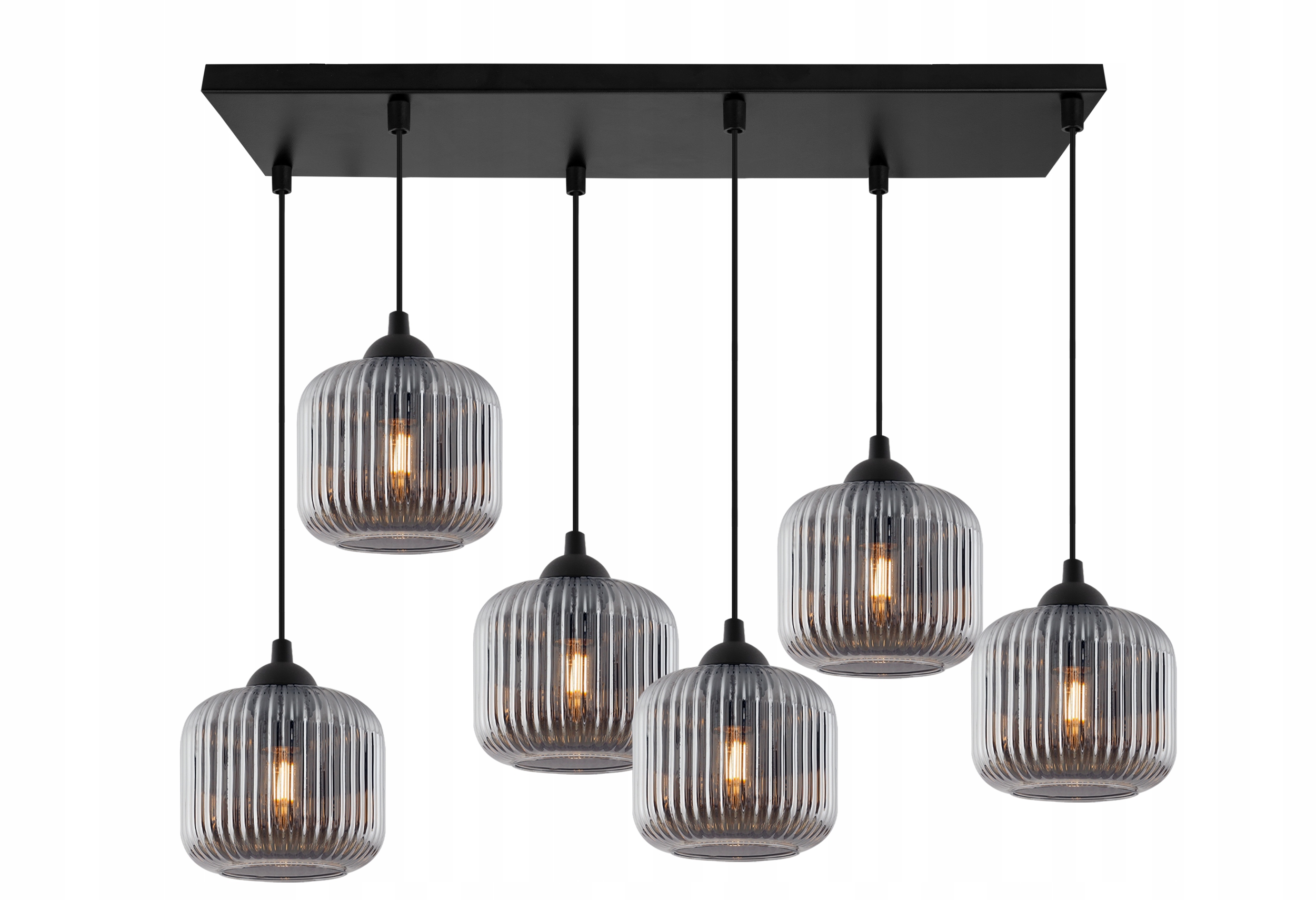 Lampa Wisząca Sufitowa Żyrandol Nad Stół Wyspę Nowoczesny Glamour Szklany