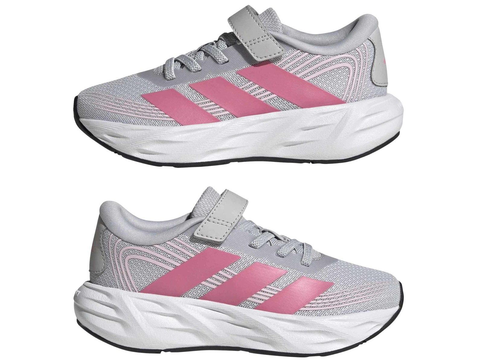 Adidas Galaxy 8 El C KI1685 Szare Dziecięce Rzepy Lekkie Na W-f