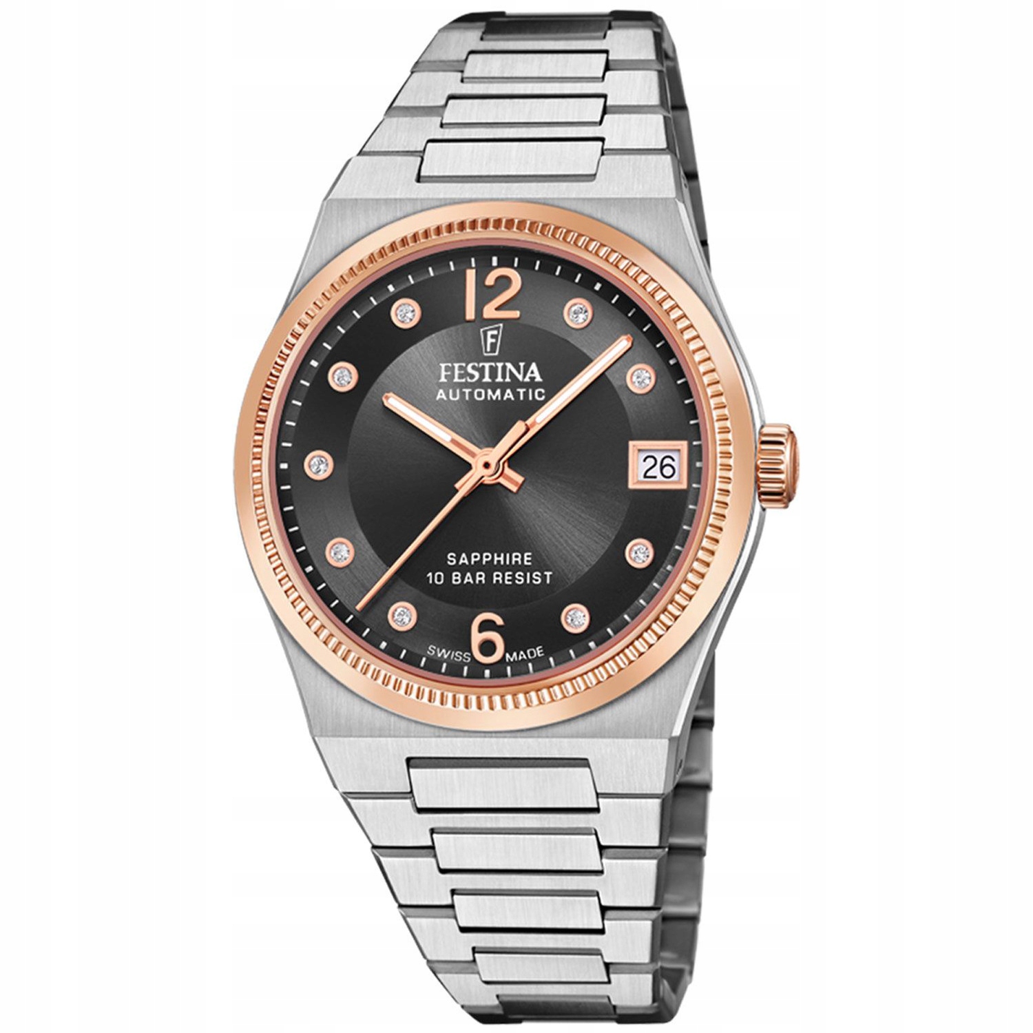 Dámské hodinky Festina F20031-3 Zirkony stříbrné