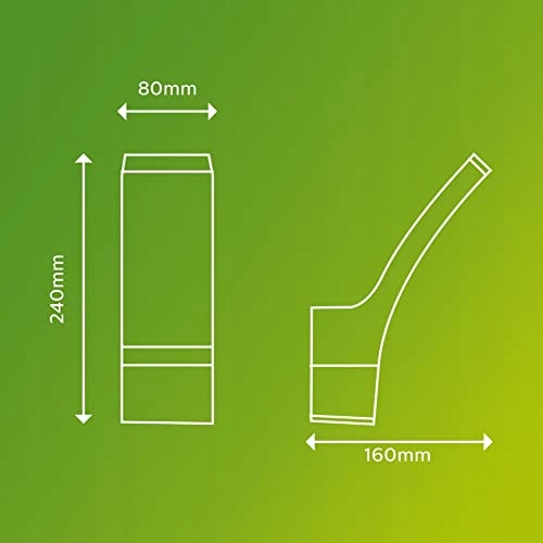 PHILIPS Splay Lampa Zewnętrzna LED Antracytowa Zimna Biała 12W IP44 4000K — miniatura 3