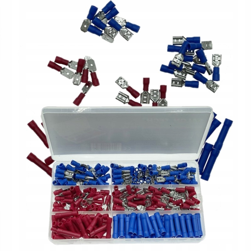 KONEKTORY IZOLOWANE SAMOCHODOWE KABLOWE WSUWKI 300 MĘSKIE ŻEŃSKIE ZACISKANE