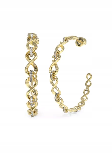 Náušnice Guess Endlles Dream Půlkruhy Nekonečno Zirkon Ocel