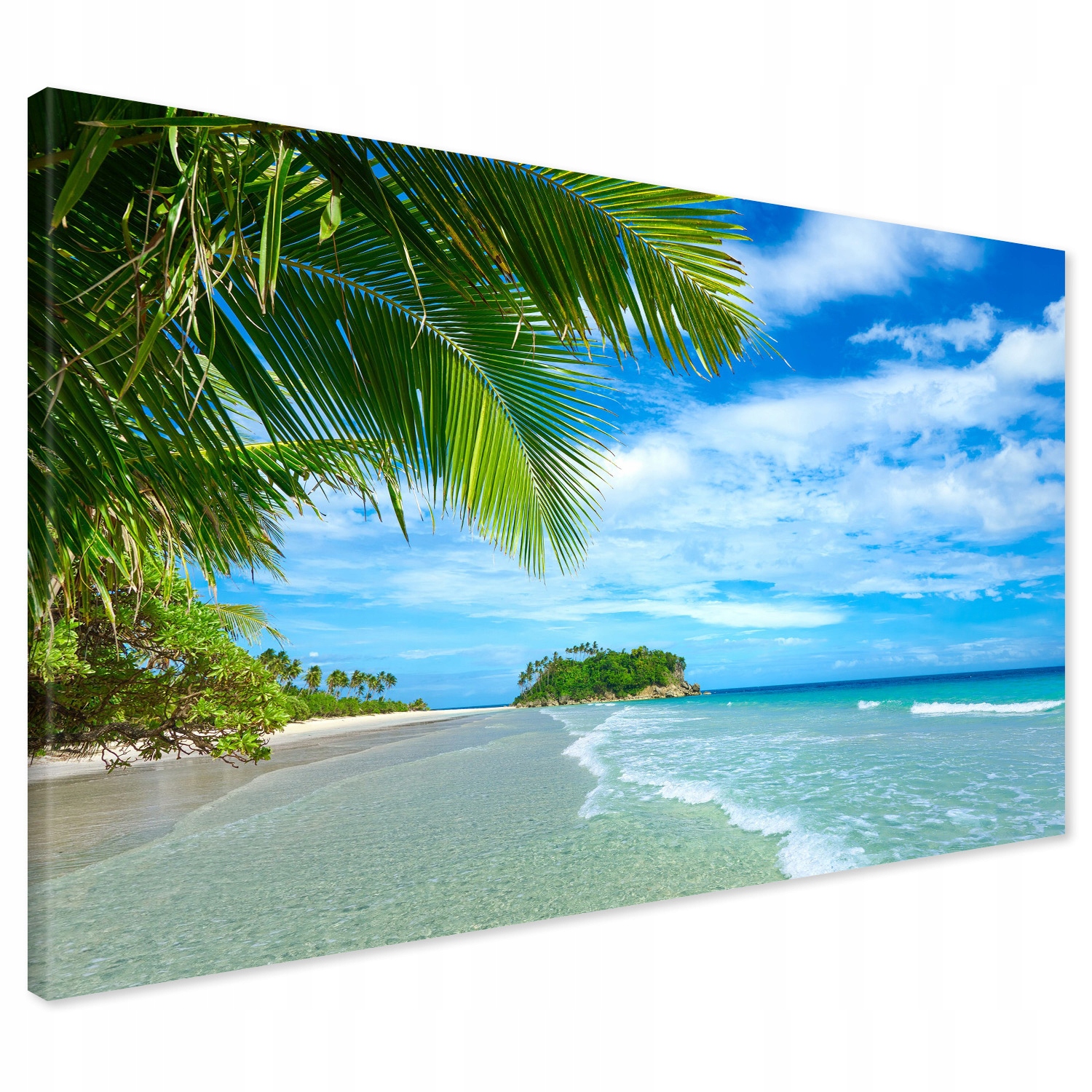 Obraz na płótnie 120x80 Morze Plaża Palmy XXL Canvas do Salonu Premium