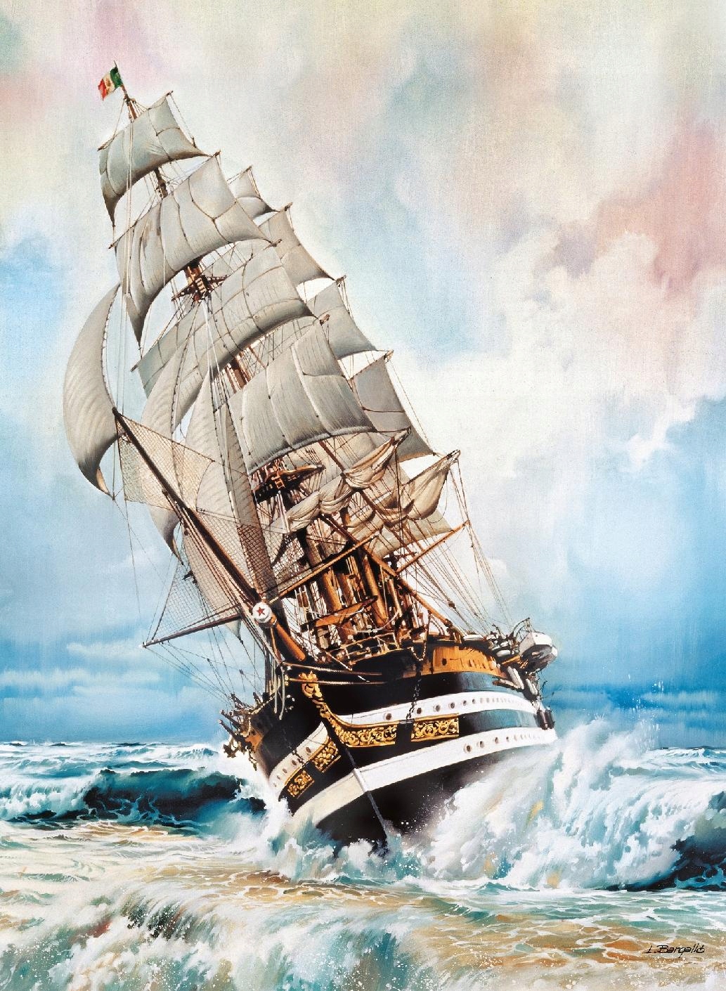 PUZZLE 1000 el. AMERIGO VESPUCCI STATEK CLEMENTONI