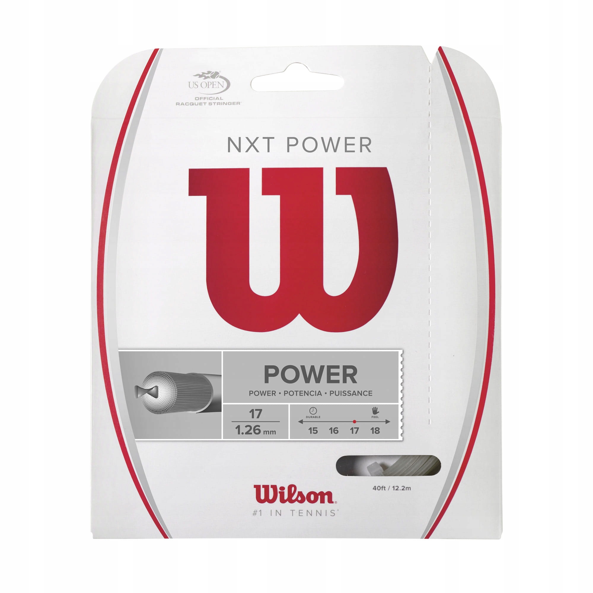 Tenisová omotávka Wilson Nxt Power (12,2 m) 1,26 mm přírodní