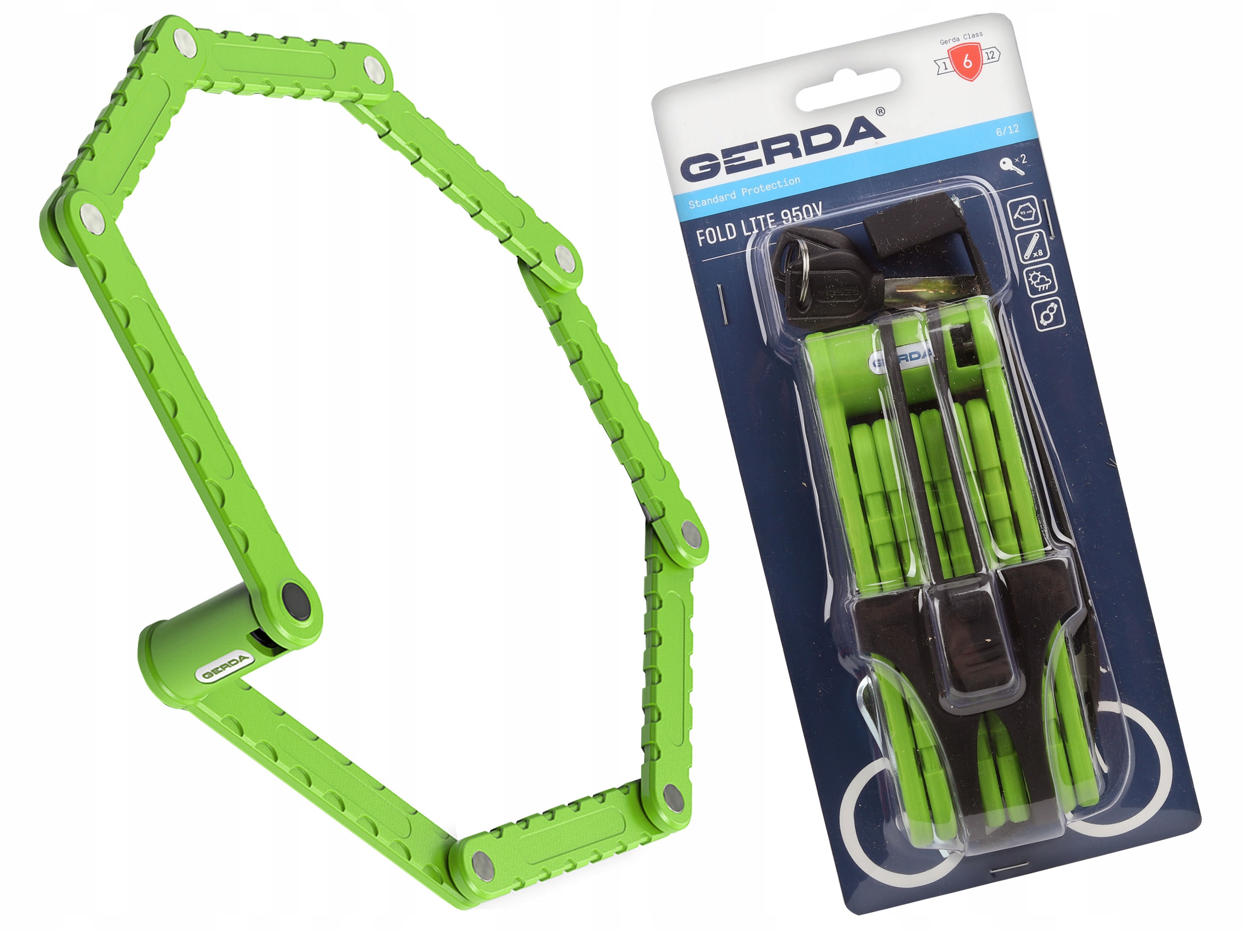 

Zapięcie Gerda Fold Lite 950V składane green