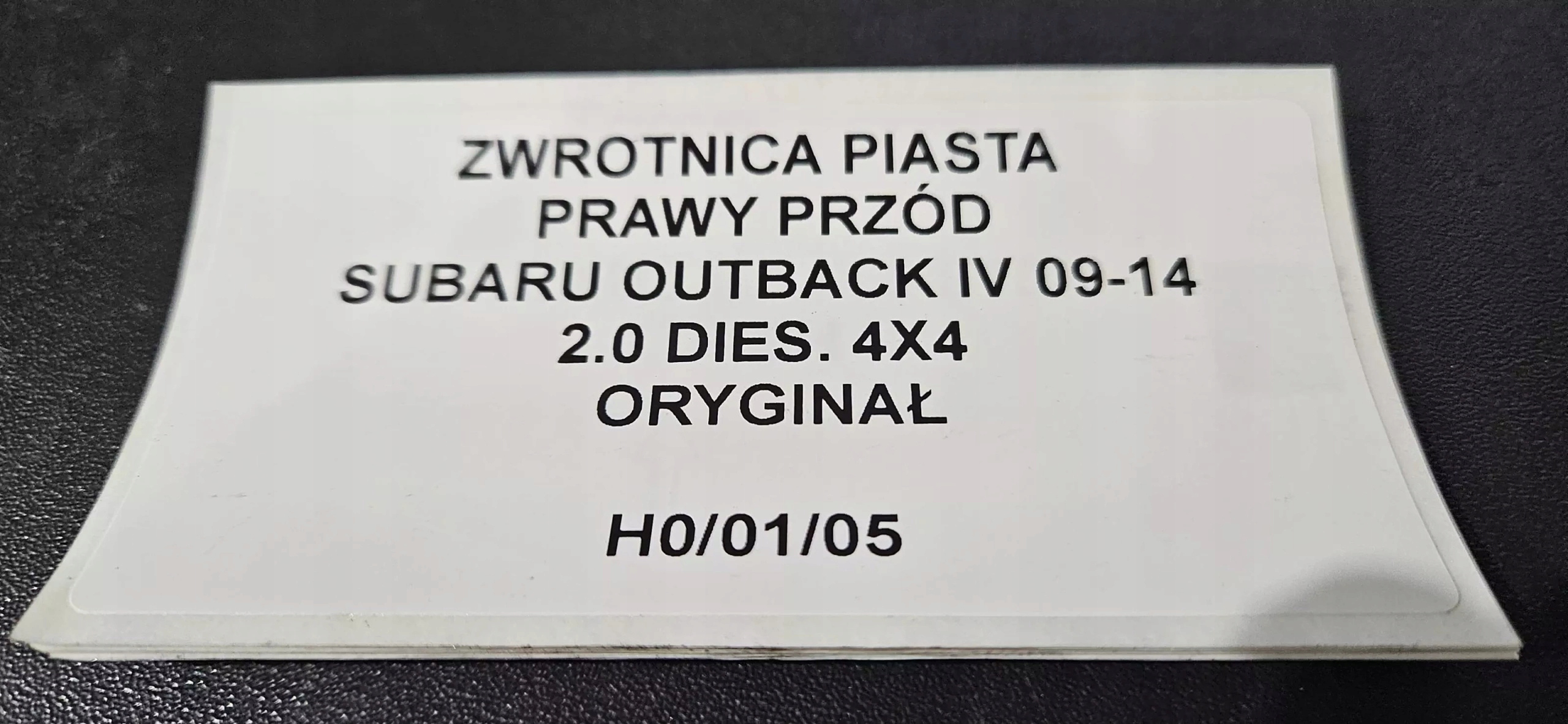 otoč čepu pravý předek OUTBACK IV 09-14 2.0D