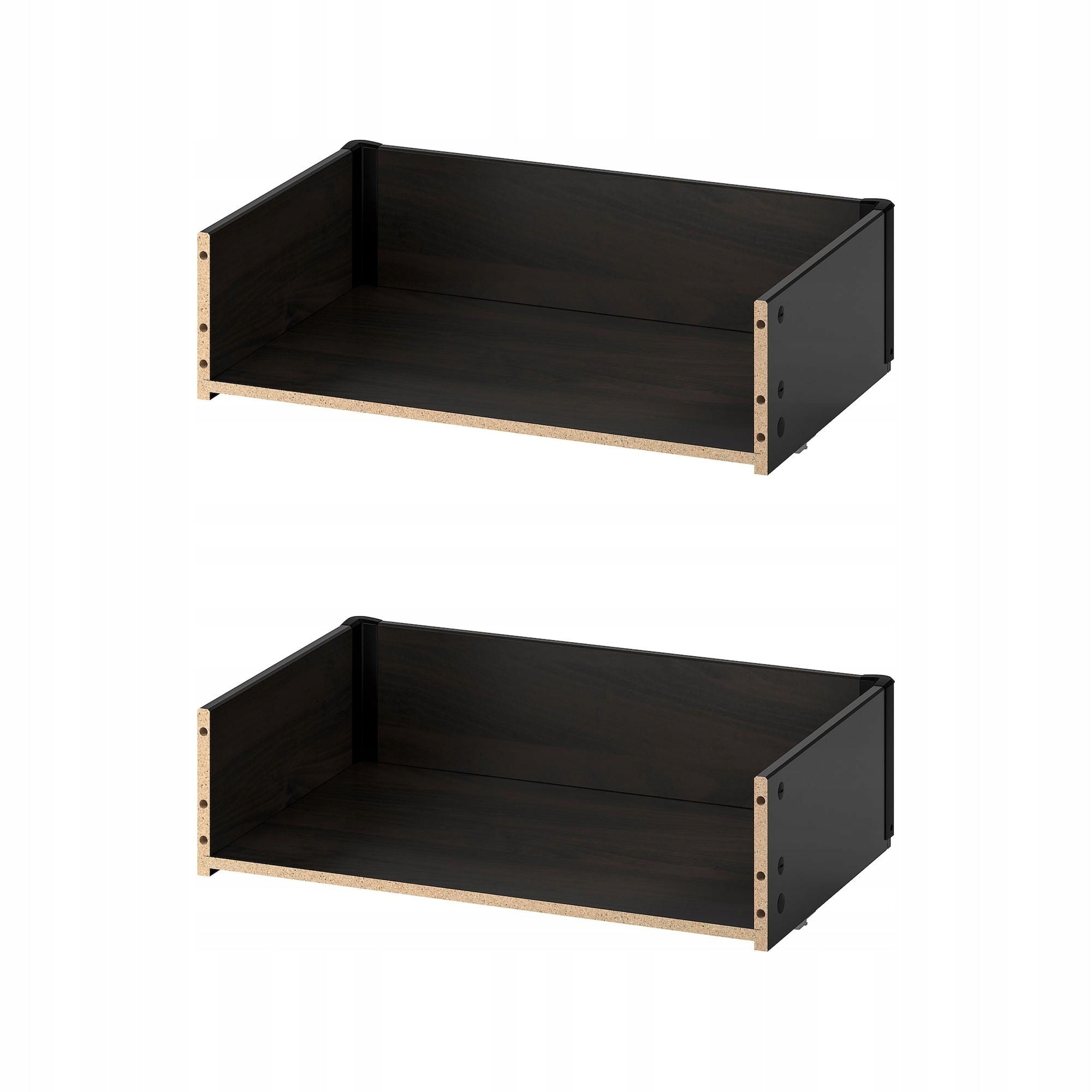 2 ks Besta Rám zásuvky černohnědý 60x15x40 cm úložný nábytek