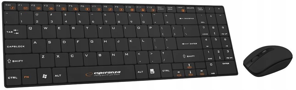 Zestaw klawiatura mysz Esperanza EK122K (usb 2.0; (us); kolor czarny; las