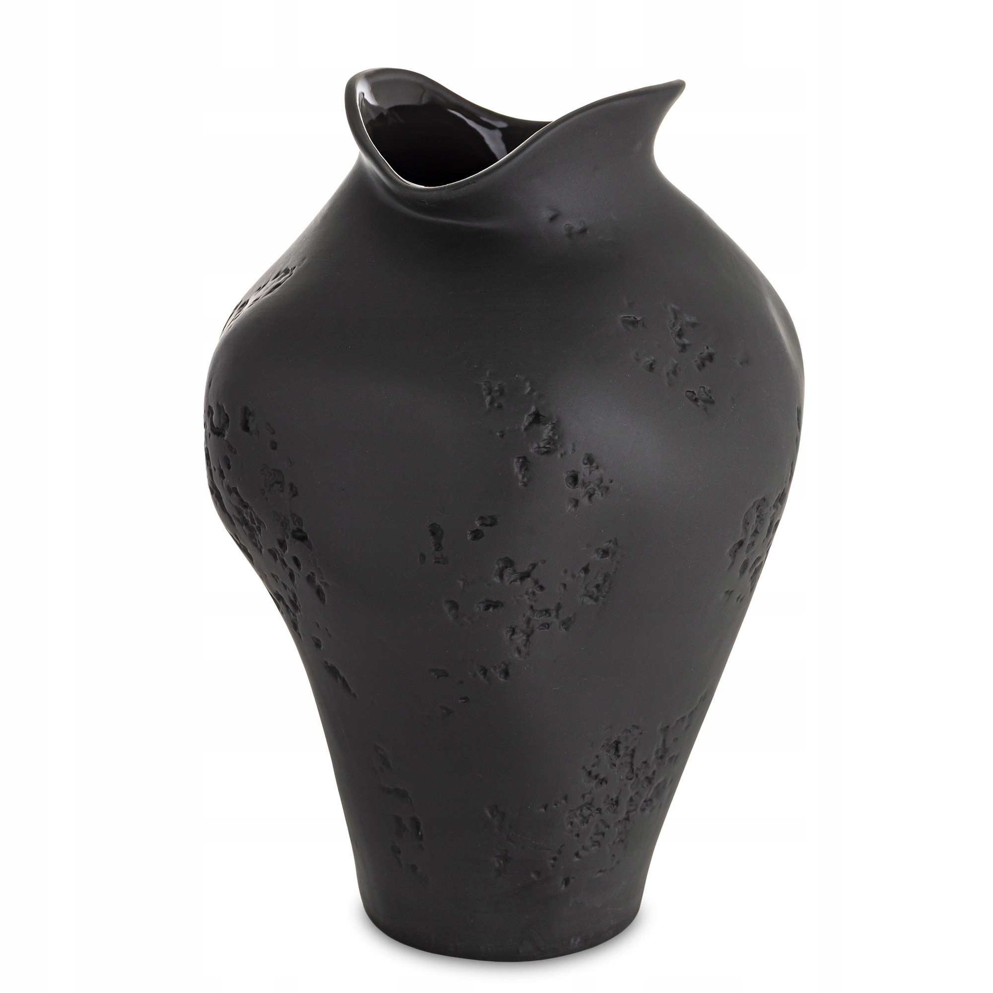 Váza Černá Matná Porcelánová Dekorativní Elegantní Nízká 30 cm