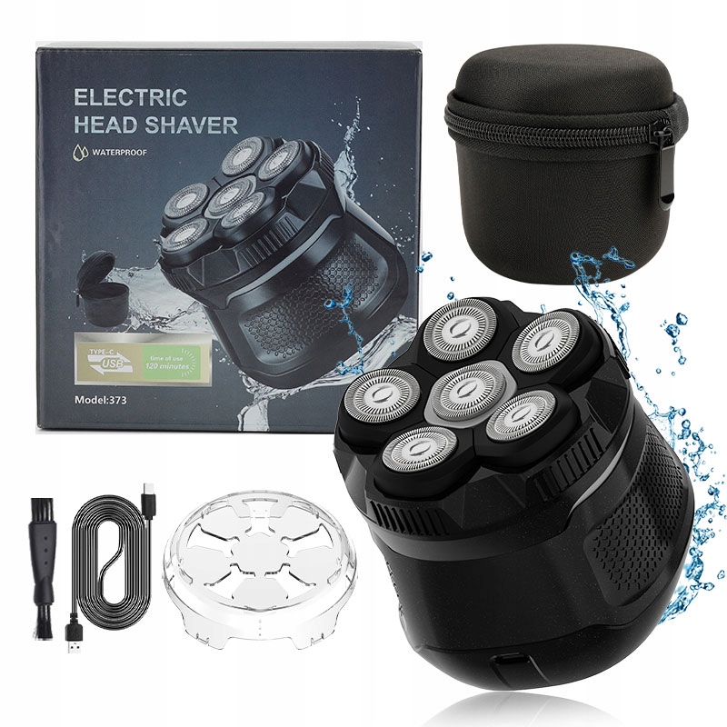 Maszynka do golenia golarka do głowy, zarostu bezprzewodowa IPX6 6D