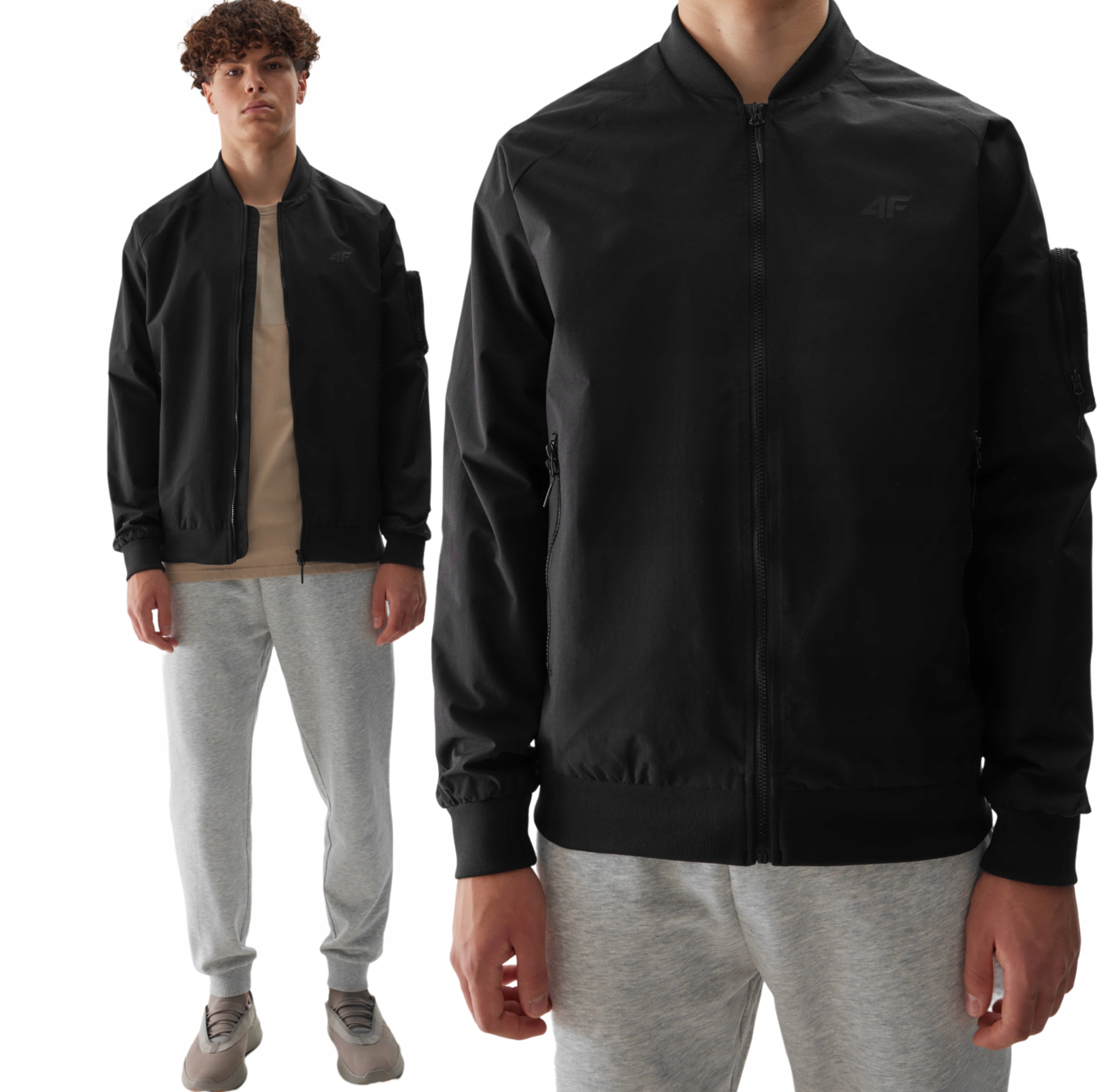 Męska Kurtka Bejsbolowa 4F Przejściowa TJACM151 L