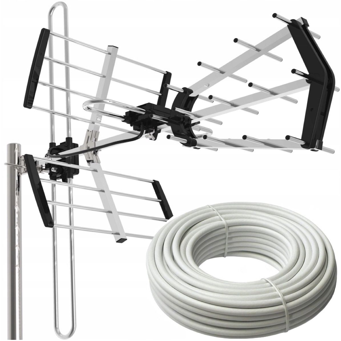 

Antena Tv Naziemnej Combo DVBT2 FiltrLTE 4K +kabel