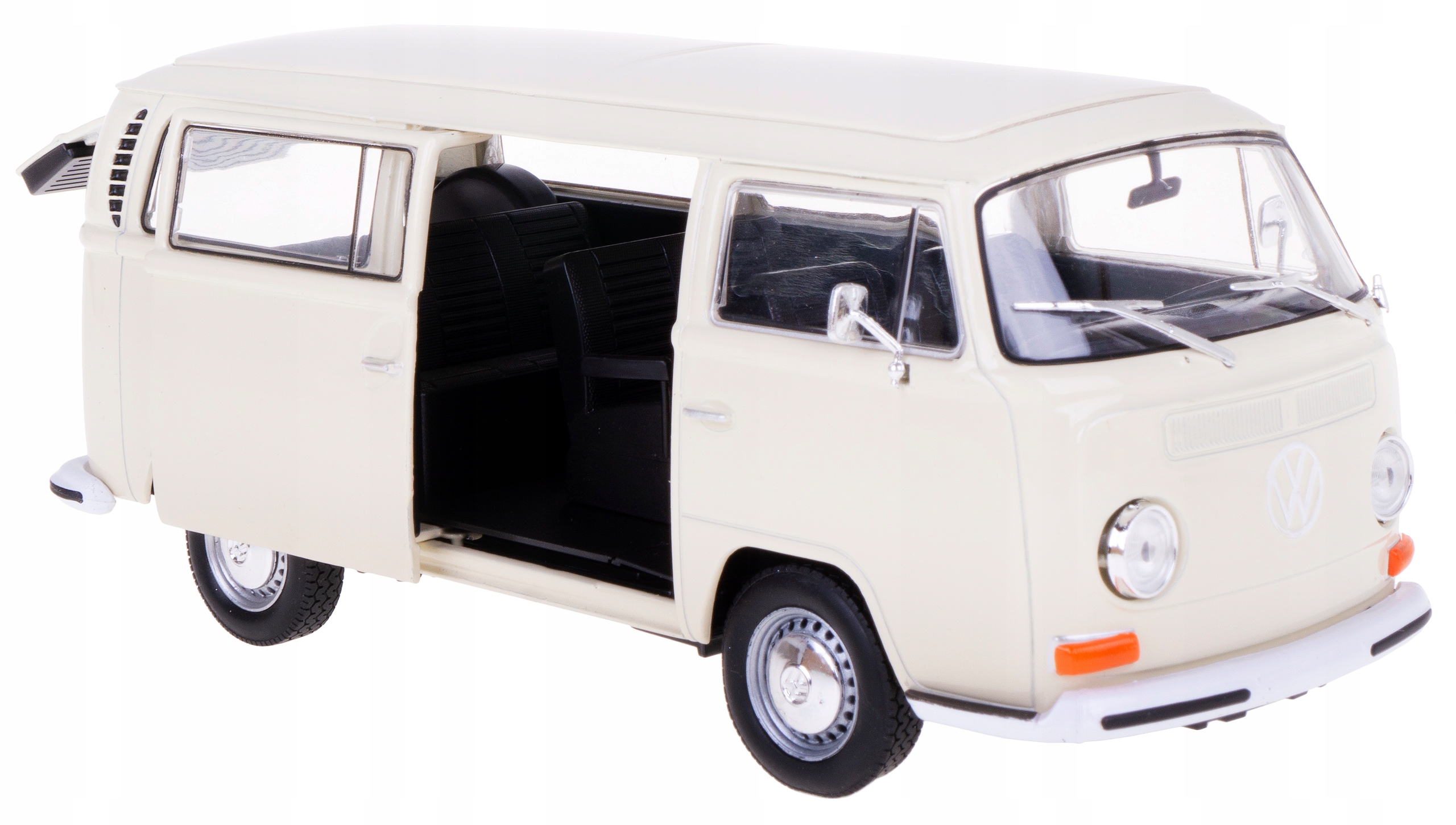 

Volkswagen T2 Bus 1972 Model Metal Welly 1:24 Krem