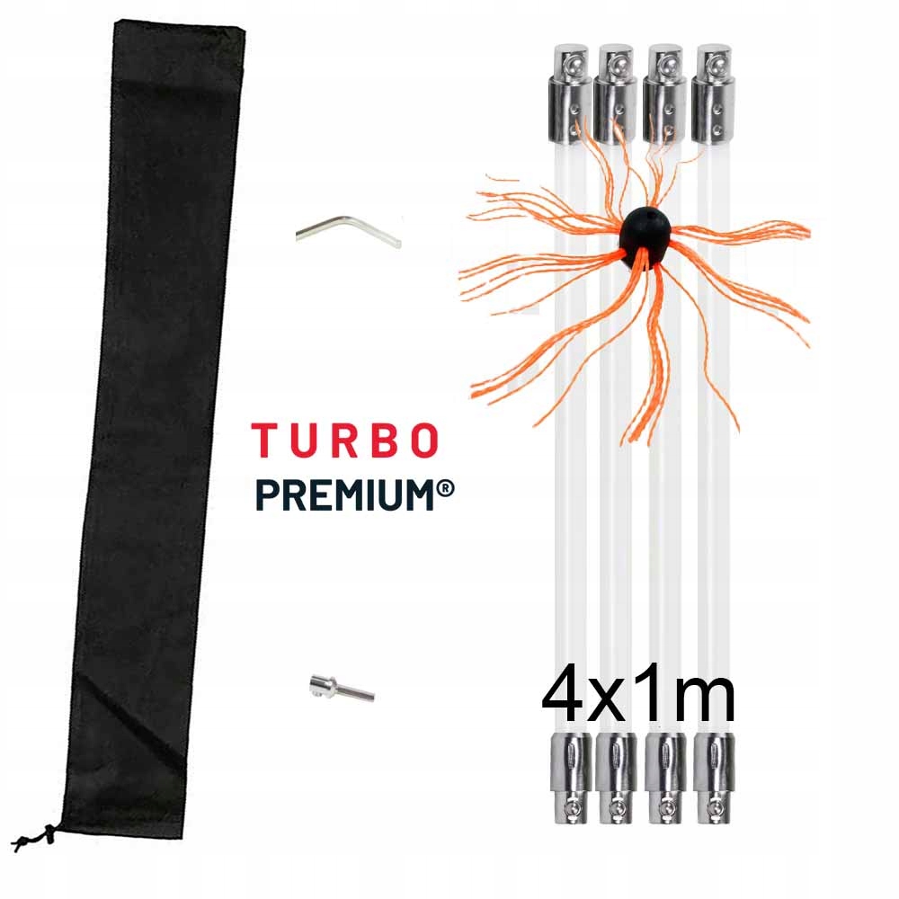 Rotačný kartáč na čistenie komínov Turbo Premium 4m
