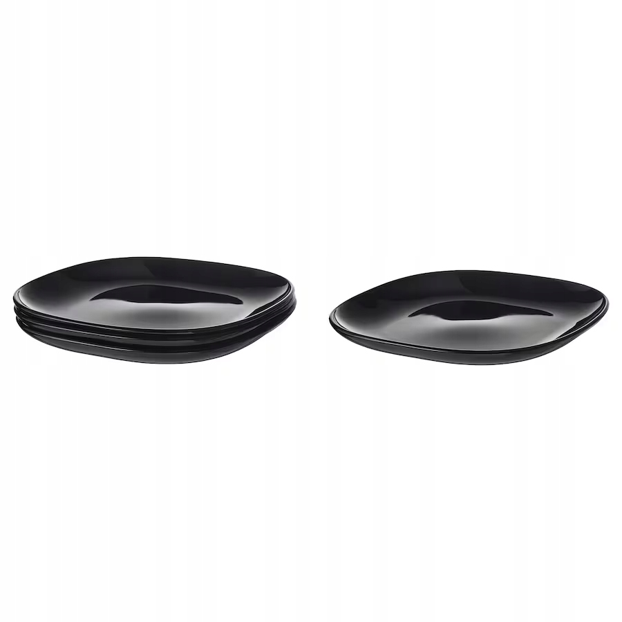 

Ikea Backig Talerz obiadowy czarny, 25x25 cm 4 szt