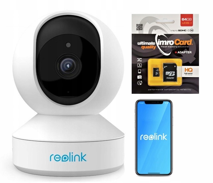 Kamera Reolink Séria E E340 5MP Wifi Hd Režim noc Ptz smart Karta 64 Gb