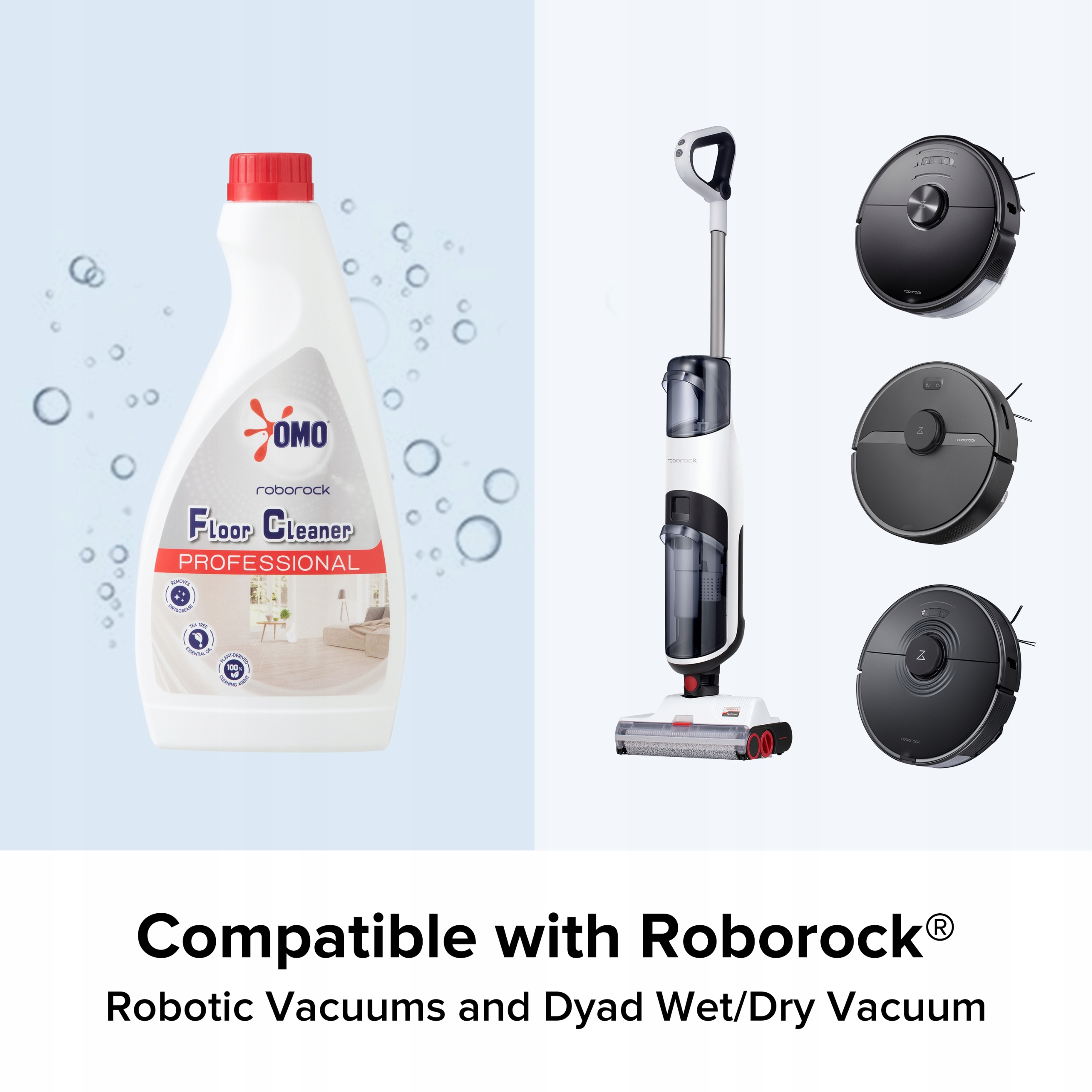 Floor Cleaning Liquid Solution Compatible Roborock & Omo Joint, S8