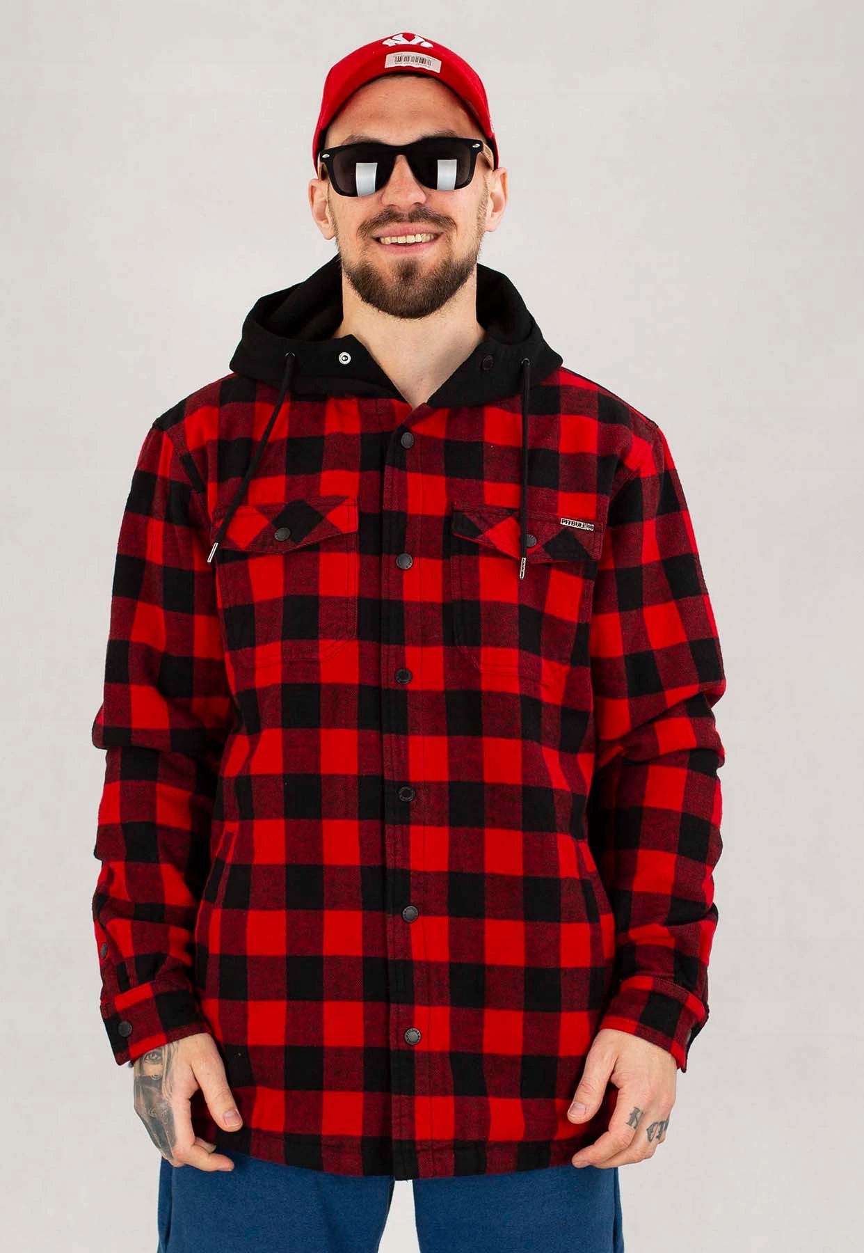 Košile Pit Bull Flanelová Pioneer červená černá