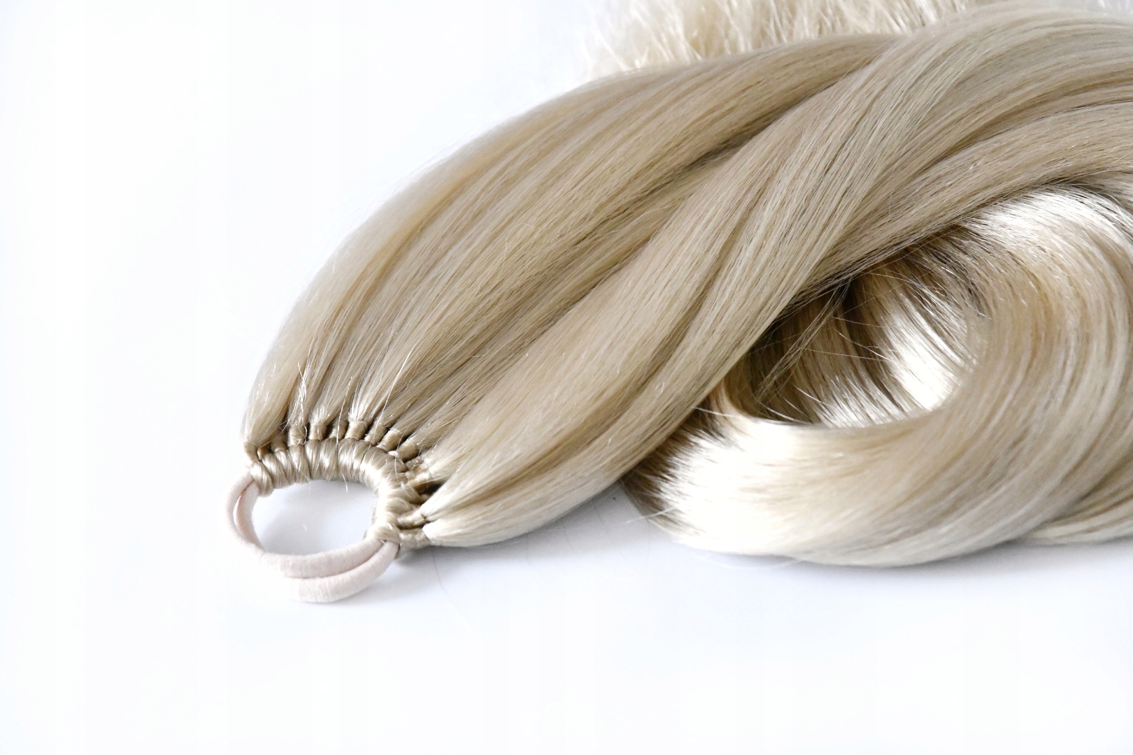 Culík na gumičce, prodloužení culíku Světlá blond 2 XL 160g