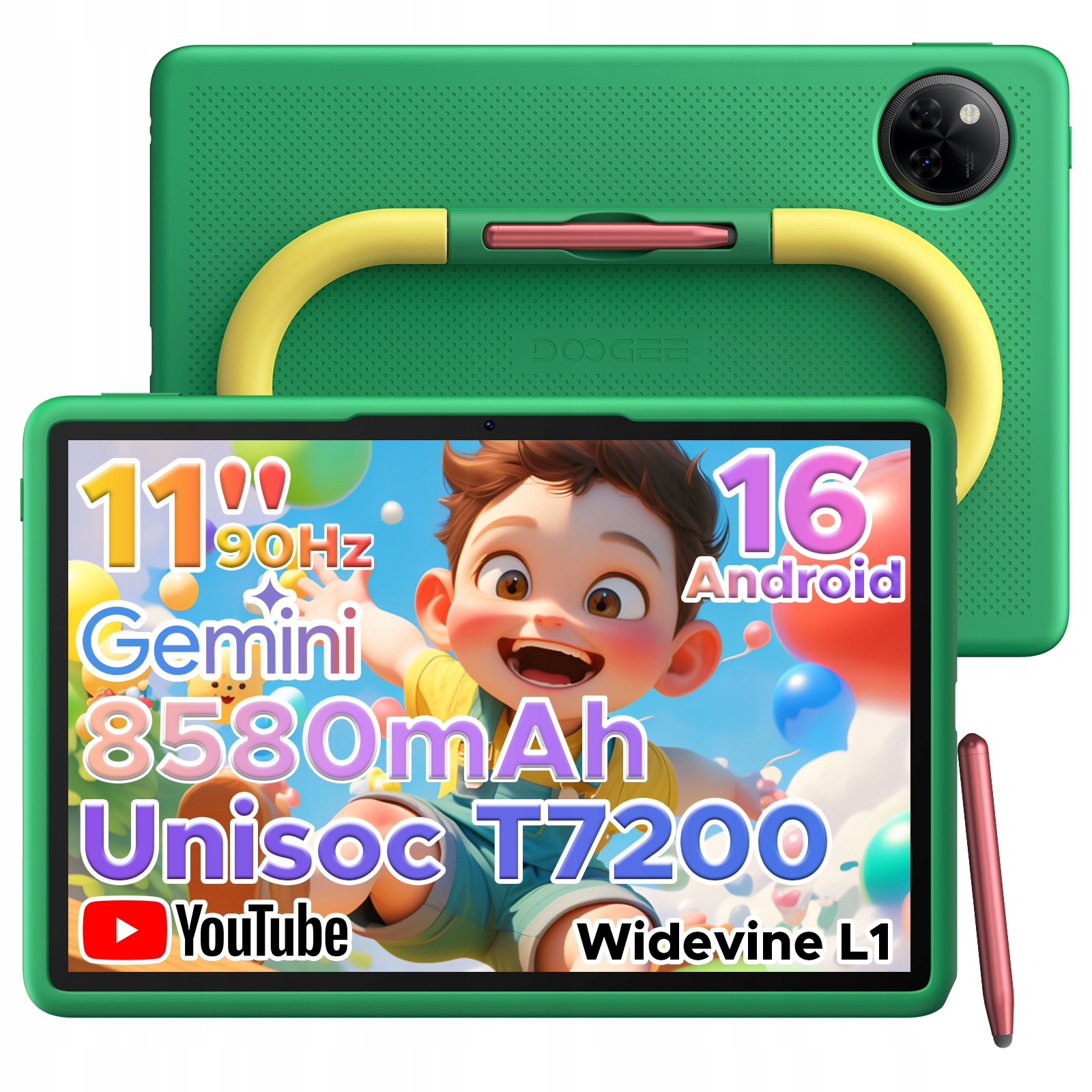 Tablet Pre Deti 11KID 4/128GB 11"WiFi Gps Puzdro Vzdelávací Komplet Darček