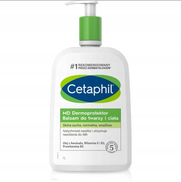 Cetaphil MD Dermoprotektor balsam nawilżający do twarzy i ciała z pompką 1L