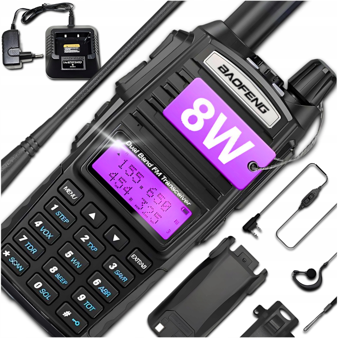 KRÓTKOFALÓWKA BAOFENG UV82 MK5 8W WALKIE TALKIE RADIOTELEFON SŁUCHAWKA Stan opakowania oryginalne