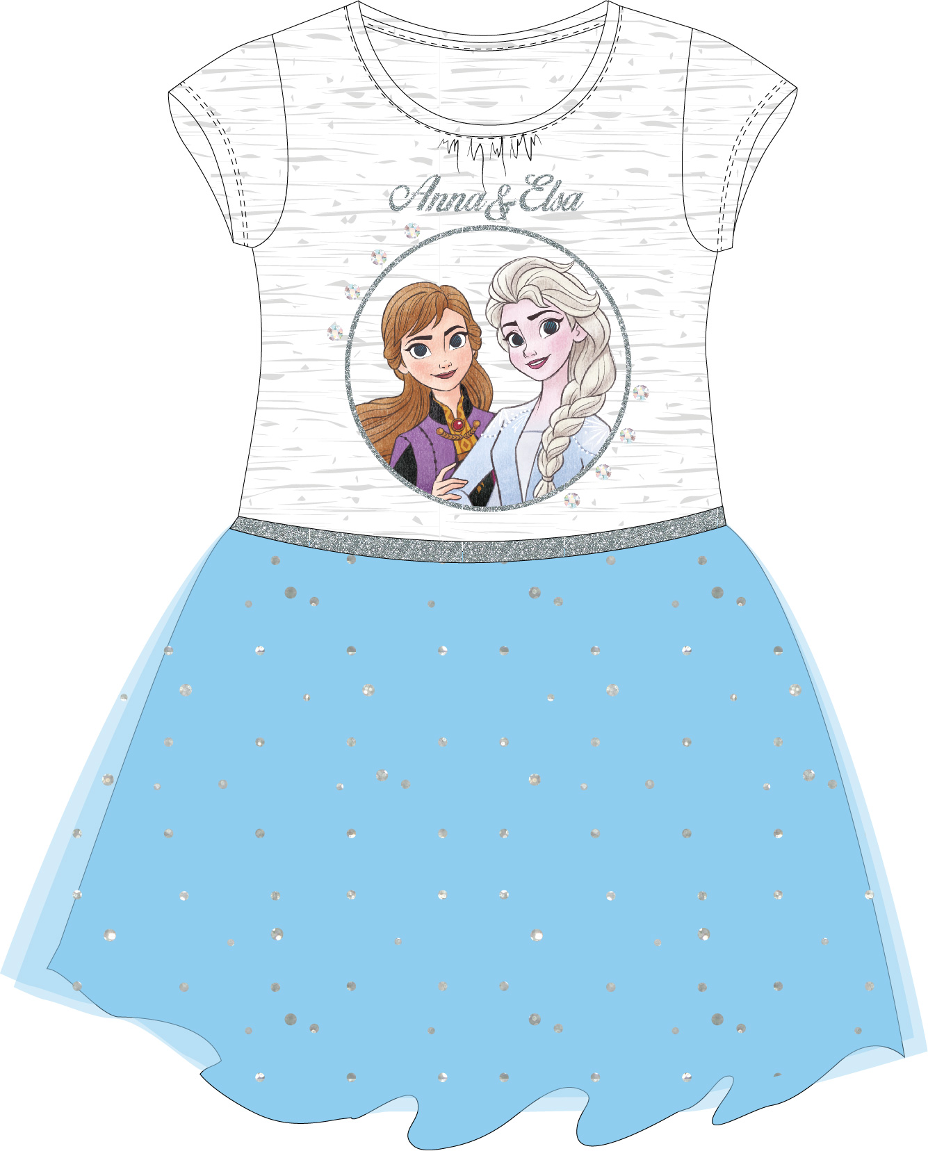 SUKIENKA KRAINA LODU FROZEN TIUL DISNEY 104