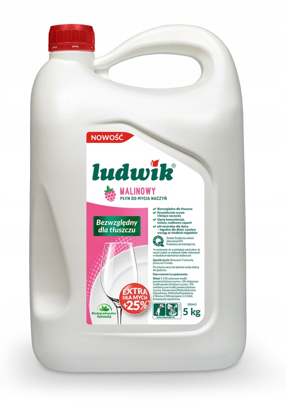 

Ludwik 5L Płyn do mycia naczyń Malina 5kg