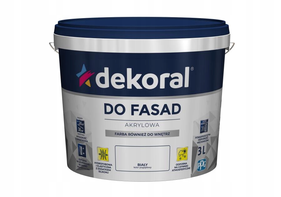 sněhově bílá fasádní Barva 5 l Polinit Dekoral