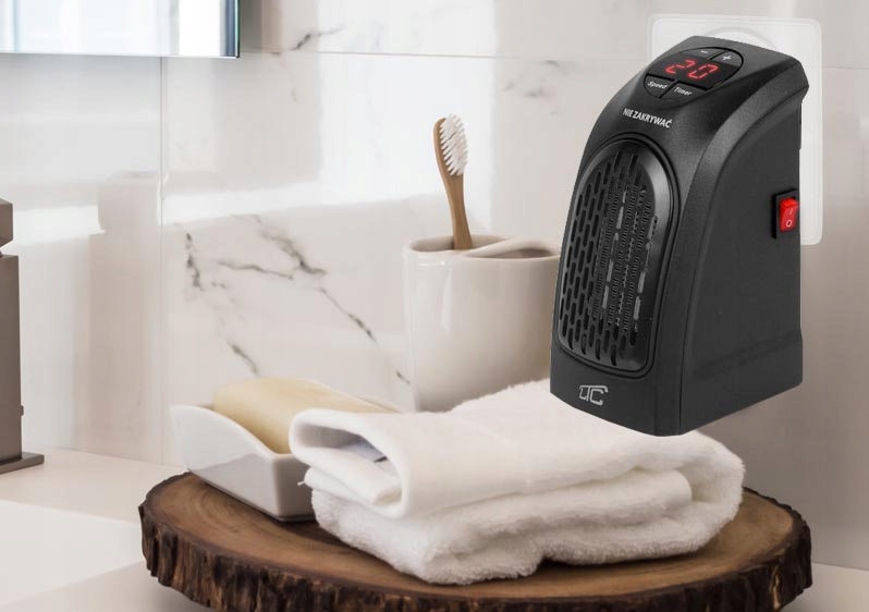 OGRZEWACZ DO KONTAKTU BEZ KABLI LCD TIMER GRZEJNIK Kolor czarny