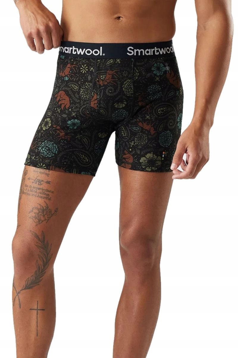 Pánské termoaktivní boxerky Smartwool Merino Print Boxer Brief L