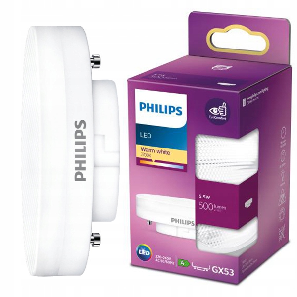 

Żarówka Led Reflektor GX53 5,5W 40W 2700K Philips