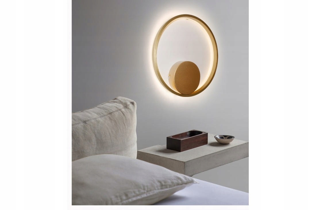 Nástenné svietidlo Ring zlaté Halo 40 Wall pieskovaná reštaurácia svadobný dom sála