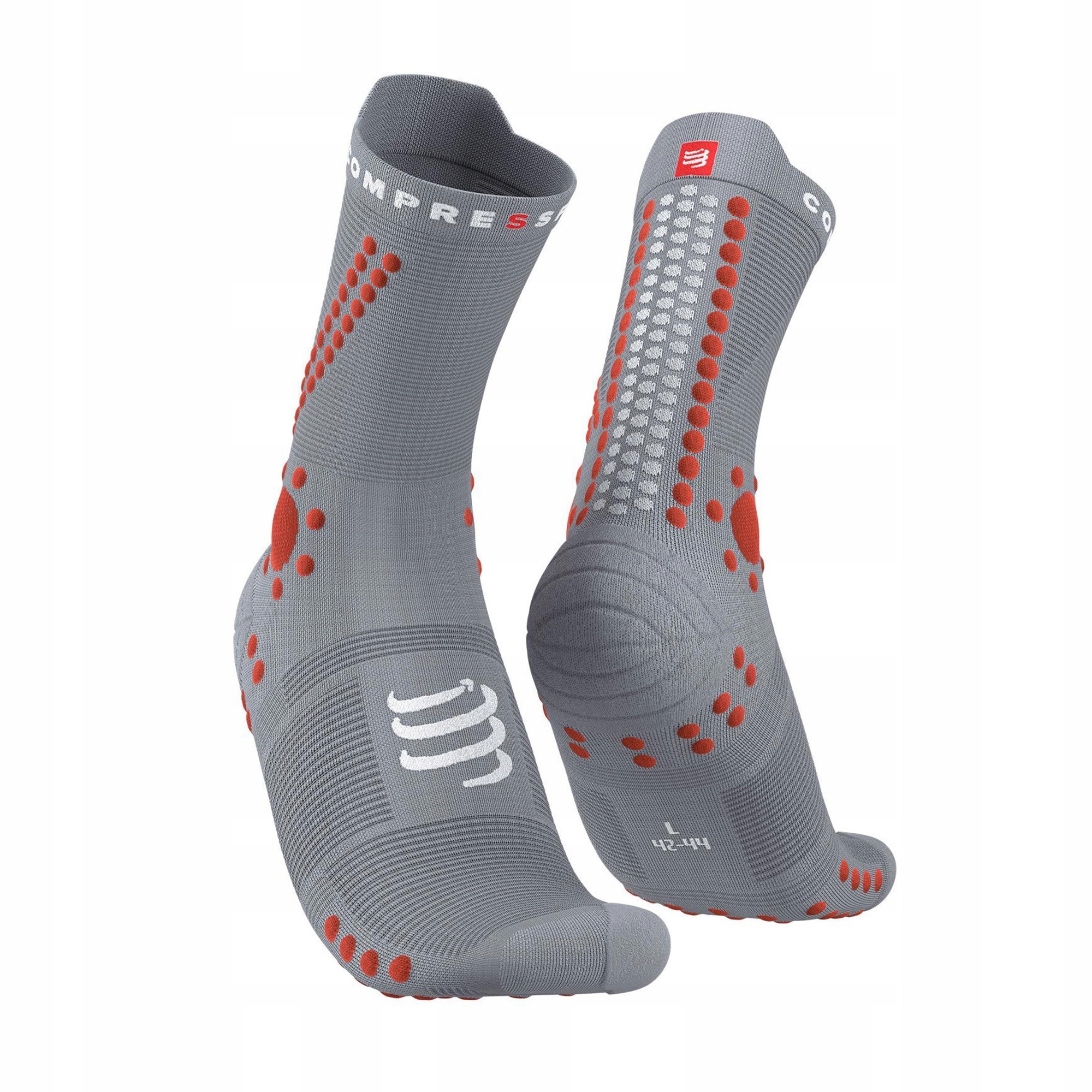 Skarpety Compressport Pro Racing Socks V4.0 Crew Alloy Orange 42-44