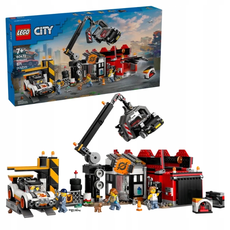 Lego City Sada Kostek Vrakoviště S Auty Stavebnice 871 Dílků