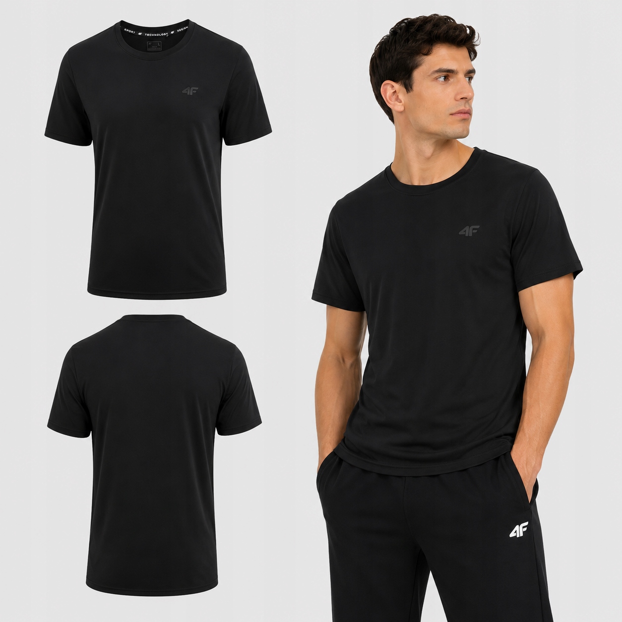 T-shirt Męski 4F Koszulka Bawełniana Sportowa Slim XXL TTSHM3340 SS26
